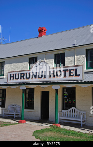 Historische Hurunui Hotel, Karaka Road, Hurunui, North Canterbury, Region Canterbury, Südinsel, Neuseeland Stockfoto