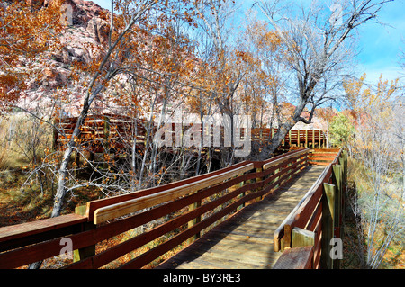 Red Spring Park, Calico Becken, Nevada Landschaft mit an Bord gehen Stockfoto