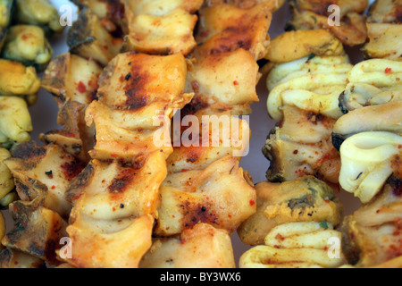 Schaschlik aus Muscheln Stockfoto