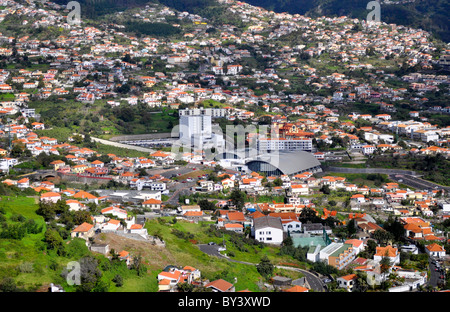 Madeira, Portugal, Funchal, Aussicht Vom Pico Dos Barcelos 355 m Madeira, Portugal, Funchal Pico Dos Barcelos Anzeigen von 355 m Stockfoto