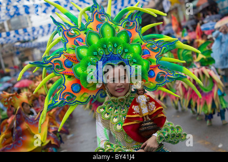 Sinulog Tänzerin 2011 Festival, Cebu City, Philippinen Stockfoto