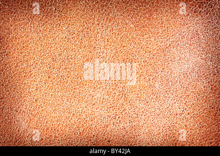 Bildstruktur aus braunem Leder. Stockfoto