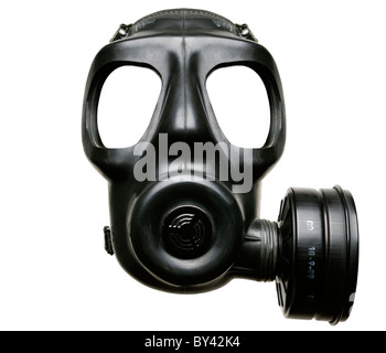 Gasmaske, zerschnitten, in der Nähe. Stockfoto