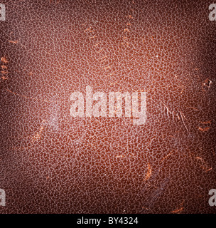 Bildstruktur aus braunem Leder. Stockfoto
