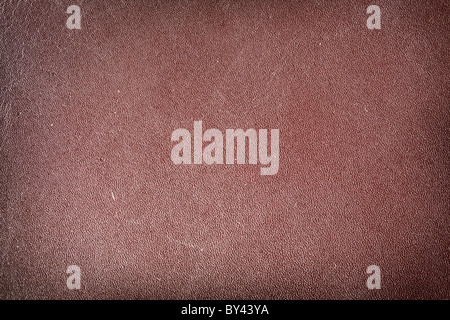 Bildstruktur aus braunem Leder. Stockfoto