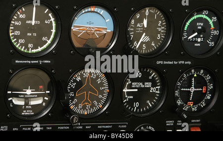 Cockpit Control Panel Stockfoto