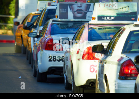 Taxi Auto Verkehr in Las Vegas, Nevada, USA. Stockfoto