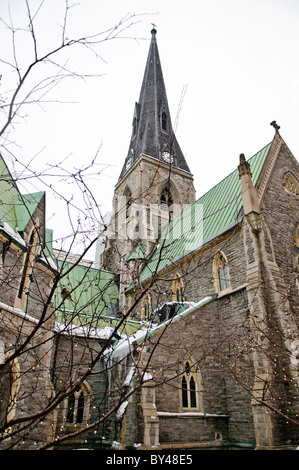 MONTREAL, Kanada - Montreal's Saint Patrick's Basilika. Von den französischen Missionaren im Jahr 1947 für die katholischen Iren in der Stadt Bevölkerung gebaut, es verfügt über beeindruckende und umfangreiche Verwendung von Holz intern. Stockfoto