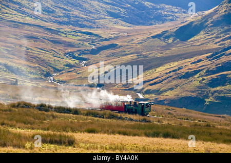 Snowdon Mountain Railway, Mount Snowdon, Snowdonia National Park, North Wales, UK Stockfoto