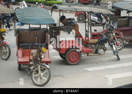 Dreirad für Kunden auf der Straße von Shantou, China Stockfoto