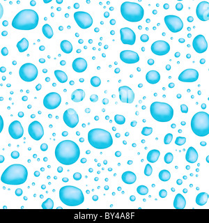 Nahtlose Textur - fällt eine Muster von blau auf weißem Hintergrund Stockfoto