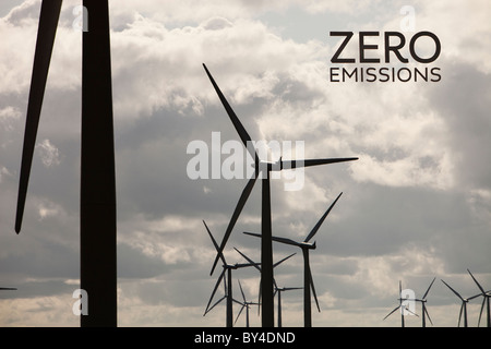 Schwarzes Gesetz-Windpark in der Nähe von Carluke in Schottland, Großbritannien. Stockfoto