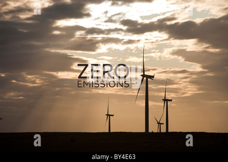 Schwarzes Gesetz-Windpark in der Nähe von Carluke in Schottland, Großbritannien. Stockfoto