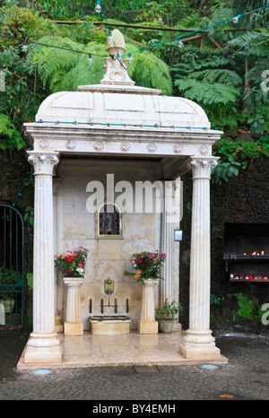 Largo da Fonte, Jungfrau, Monte, Funchal, Madeira-Brunnen Stockfoto