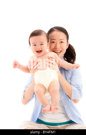 Mutter mit Baby Boy Stockfoto