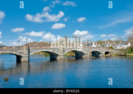 Brücke über den River Cree bei Newton Stewart Dumfries & Galloway-Schottland Stockfoto