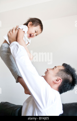 Vater, Tochter Stockfoto