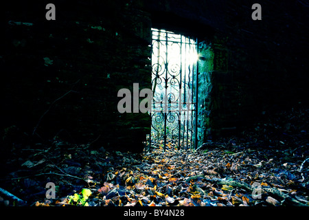 Gateway zu einem geheimen Garten, Dumfries and Galloway, Schottland Stockfoto