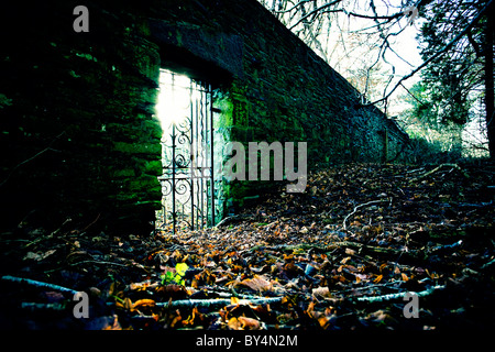 Gateway zu einem geheimen Garten, Dumfries and Galloway, Schottland Stockfoto