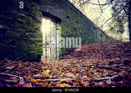 Gateway zu einem geheimen Garten, Dumfries and Galloway, Schottland Stockfoto