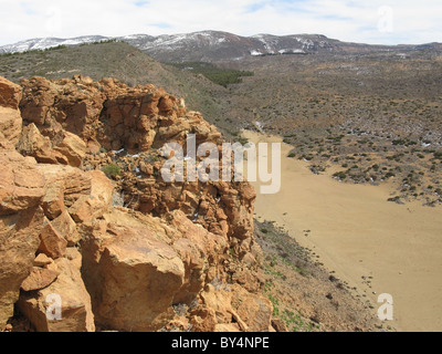 Vulkanische Landschaft im Bereich unter dem Berg Teide, Teneriffa, Islas Canarias (Kanarische Inseln), Spanien. Stockfoto