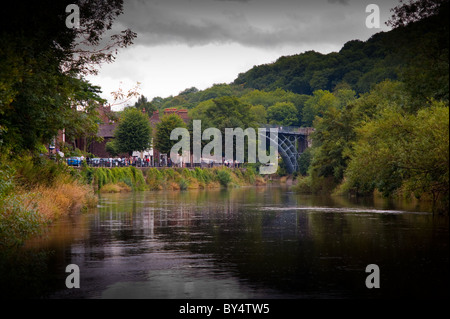 Der Fluss Severn in Ironbridge Gorge Stockfoto