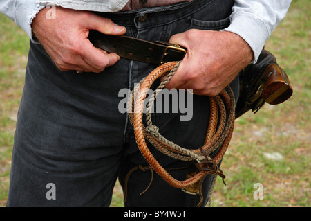 Cracker Cowboy Dichter Hank Mattson an Pioneer Tage High Springs Florida Stockfoto