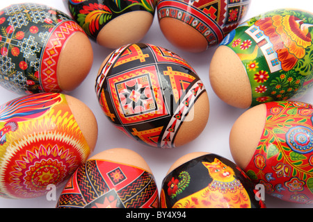 Bunte Ostereier Stockfoto