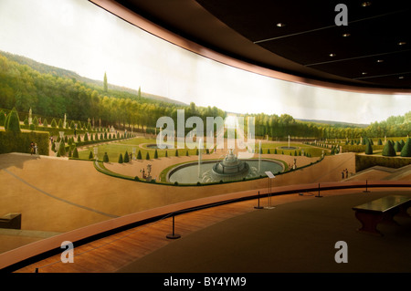 Panoramablick über den Palast und Gärten von Versailles, 1818-19, durch John Vanderlyn Stockfoto