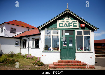 Die Stadtbahn-Cafe bei Dungeness, Kent Stockfoto