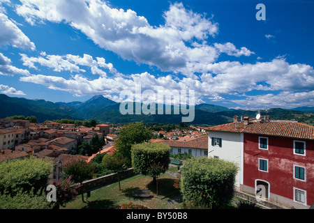 Blick von Barga, Toskana, Italien Stockfoto