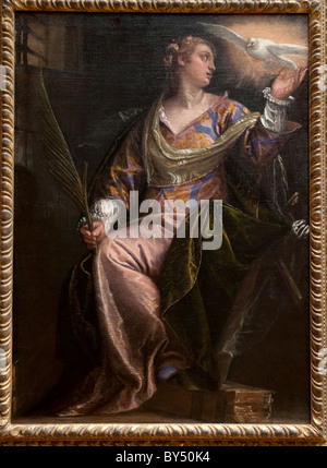 Heilige Katharina von Alexandrien im Gefängnis, ca. 1580-85, von Paolo Veronese Stockfoto