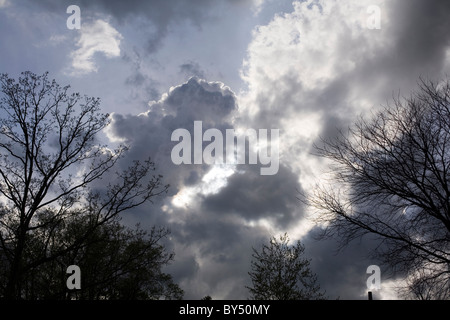 Cumulonimbus Wolken vor dem Sturm. Stockfoto