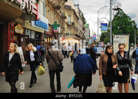 Straßenszene in Lemberg Stockfoto