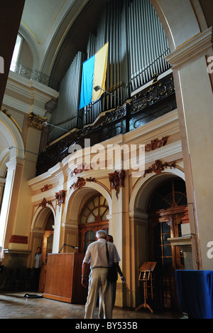 Lviv Orgel und Kammermusiksaal (Organ Hall von Lviv Philharmonic Society) Stockfoto