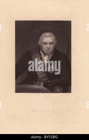 Sir Joseph Banks (1743 – 1820), englischer Naturforscher, Botaniker und Explorer. Stockfoto