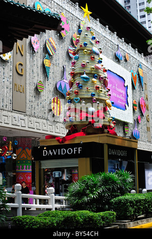 Beeindruckende Weihnachten Zeit Tang Plaza Orchard Road Singapur Stockfoto