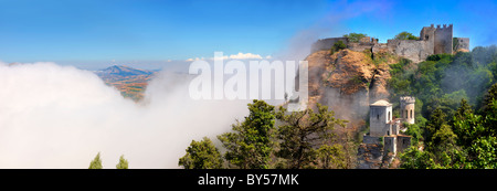 Castello di V√ © Nere [Venere] √ârice, Erice, Sizilien stock Fotos. Stockfoto
