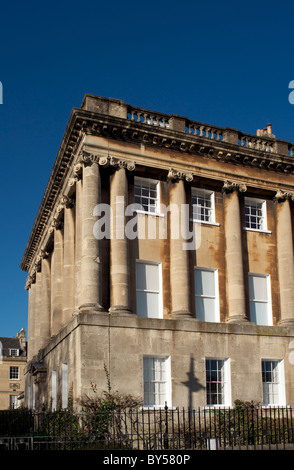 Nummer 30 der Royal Crescent Bath Somerset England Großbritannien gebaut von John Wood den jüngeren Stockfoto