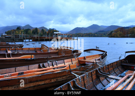 Derwentwater Rudern Boote Kewsick, starten. Lake District, England, Vereinigtes Königreich Stockfoto