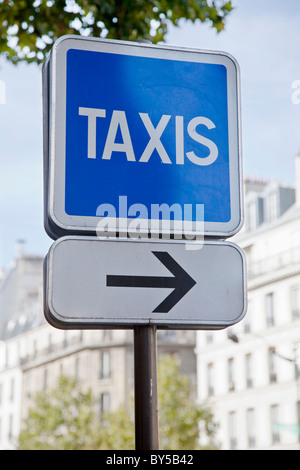 Ein Taxischild Stockfoto