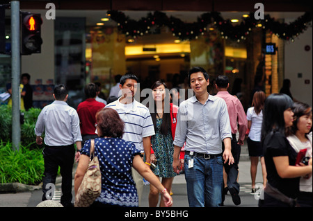 Junge Geschäftsleute Profis Singapur Raffles Place Singapore Stockfoto