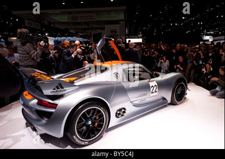 Porsche 918 Hybrid Coupé 2011 North American International Auto Show in Detroit Stockfoto