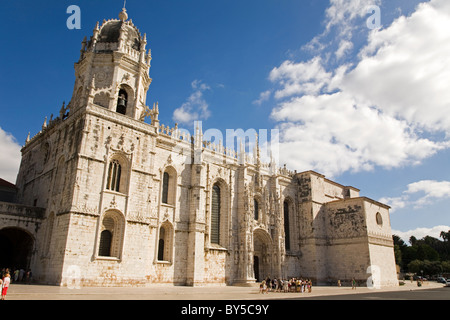 Das Kloster des Hieronymus (Mosteiro Dos Jeronimos) in Lissabon, Portugal. Stockfoto