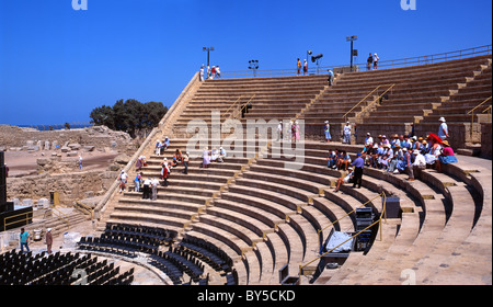 Das römische Theater, Caesarea Maritima, Israel Stockfoto