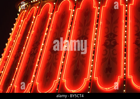 Vintage-Look-Neon-Schilder Stockfoto