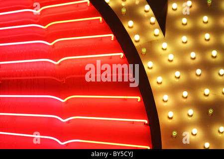 Vintage-Look-Neon-Schilder Stockfoto