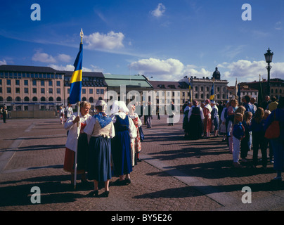 Schwedischer Nationalfeiertag in Göteborg, Schweden Stockfoto