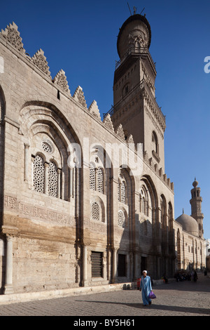 Straßenfassade, komplexe Qalawun, Kairo, Ägypten Stockfoto