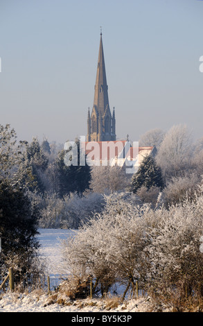 Die Kirche aller Heiligen in Sherbourne, Warwickshire, England Stockfoto